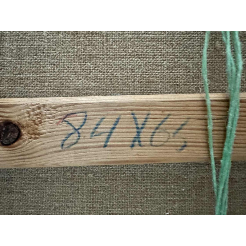 Guy DIRICKX "The village of Maboge 1974" oil on canvas