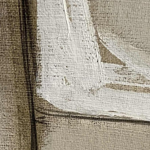 Francis Verlinden, painting "Naked woman from behind", oil on canvas dated 1974