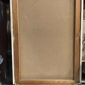 Francis Verlinden, tableau " femme nue de dos ", huile sur toile date´e de 1974