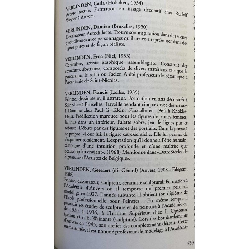 Francis Verlinden, tableau " femme nue de dos ", huile sur toile date´e de 1974