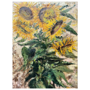 Maurice LEGRAND (1906-2004): « les soleils » (tournesols) peinture sur toile