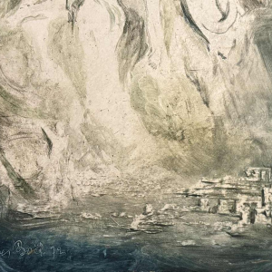 Yves BÖEL pseudoniem van Henri DE KNOPP “Aartsengel” schilderij olieverf op paneel, 1972