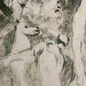 Yves BÖEL pseudoniem van Henri DE KNOPP “Aartsengel” schilderij olieverf op paneel, 1972