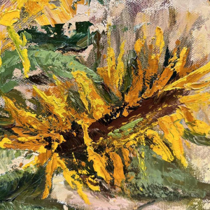 Maurice LEGRAND (1906-2004): « les soleils » (zonnebloem) schilderij op doek