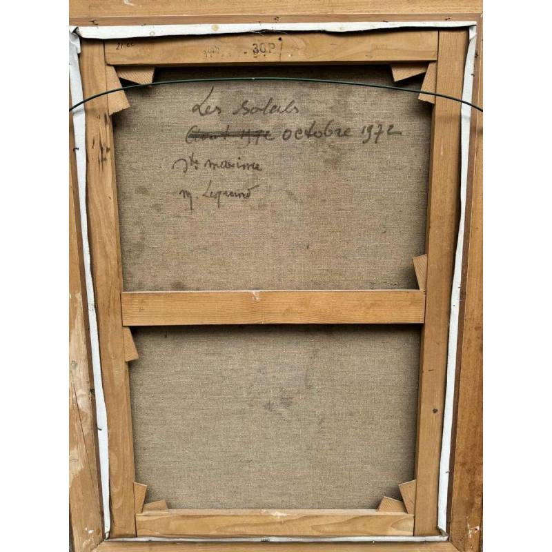 Maurice LEGRAND (1906-2004): « les soleils » (tournesols) peinture sur toile