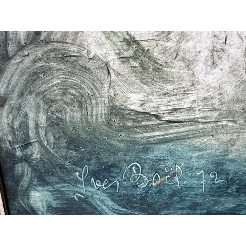 Yves BÖEL pseudoniem van Henri DE KNOPP “Aartsengel” schilderij olieverf op paneel, 1972