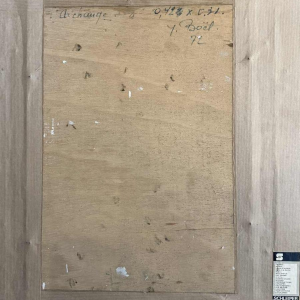 Yves BÖEL pseudoniem van Henri DE KNOPP “Aartsengel” schilderij olieverf op paneel, 1972