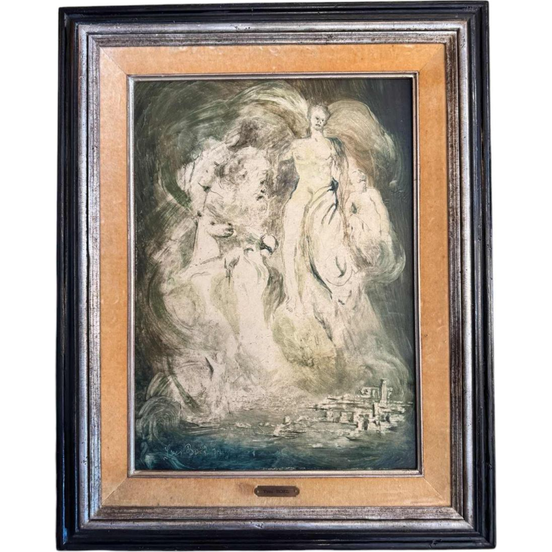 Yves BÖEL pseudoniem van Henri DE KNOPP “Aartsengel” schilderij olieverf op paneel, 1972