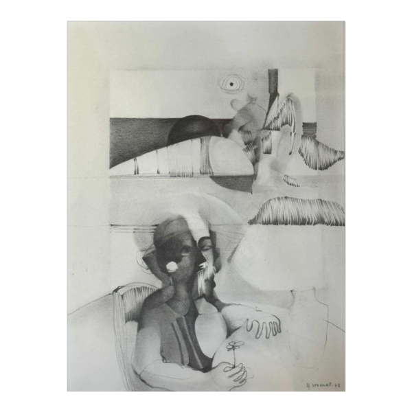André SPRUMONT (1938-): Dessin à la mine de plomb