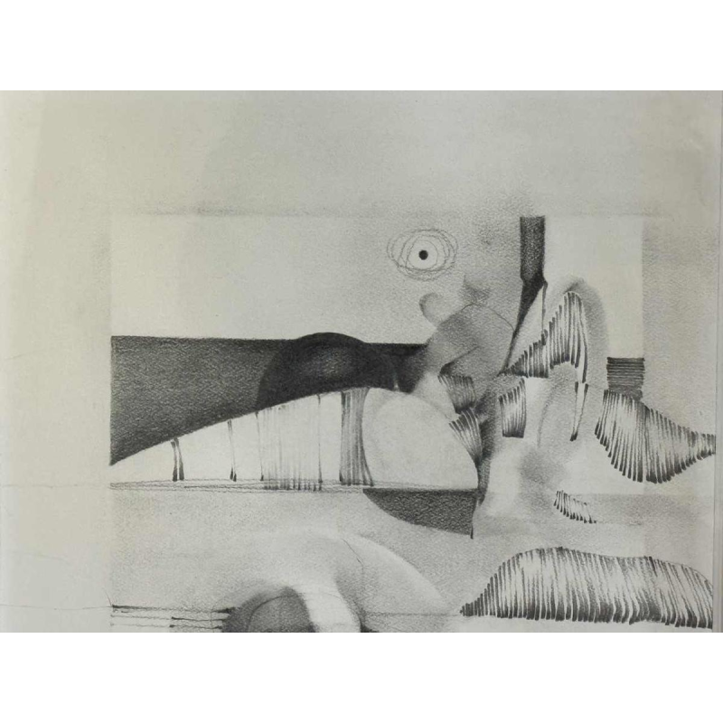 André SPRUMONT (1938-): Tekening met een loodmijn