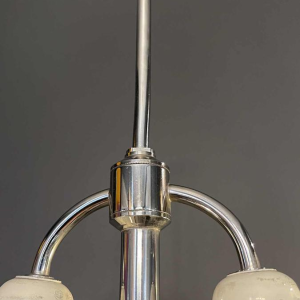 JACQUES CHARPENTIER, Pied de Lampe à Poser Spirale Ressort, Me´tal Chrome´, 1972