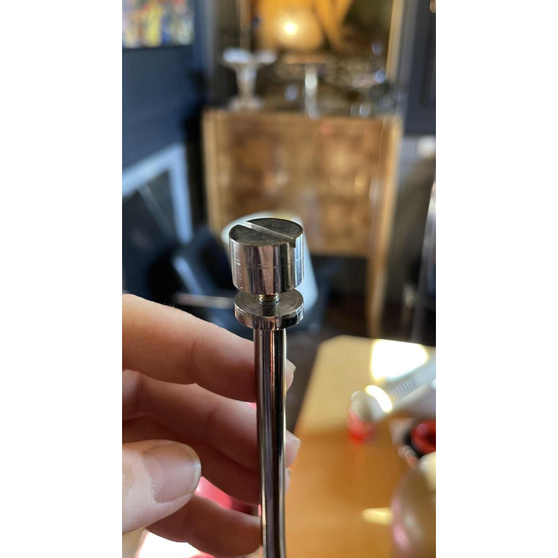 JACQUES CHARPENTIER, Large Spiral / Spring Table Lamp, Chromed Metal, 1972