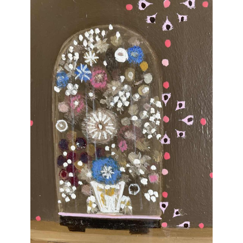 Ghislaine CAMBRON (1923- ) L'armoire bois blanc L'armoire de bois blanc 1972 oil on panel