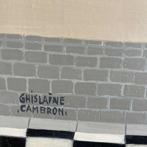 Ghislaine CAMBRON (1923- ) L'armoire bois blanc L'armoire de bois blanc 1972 oil on panel