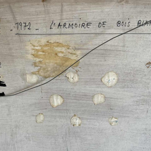 Ghislaine CAMBRON (1923- ) L'armoire bois blanc L'armoire de bois blanc 1972 olieverf op paneel