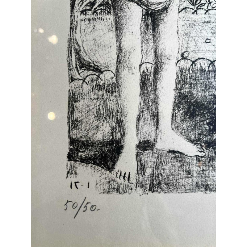 Paul DELVAUX (1897-1994) lithograph "Le Jardin" 1971