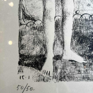 Paul DELVAUX (1897-1994) litho "Le Jardin" 1971