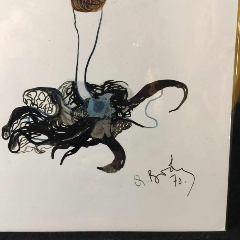 Anne Body " For Madam, it will be a jellyfish " 1970, Oli on paper