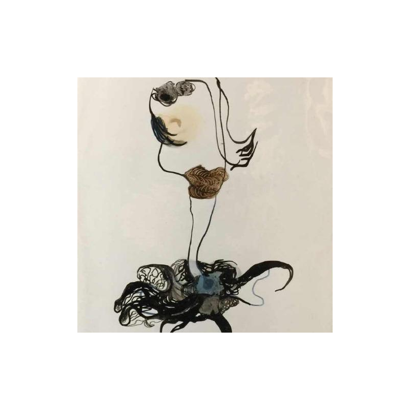 Anne Body " Pour Madame, ce sera une Méduse " 1970, Huile sur papier