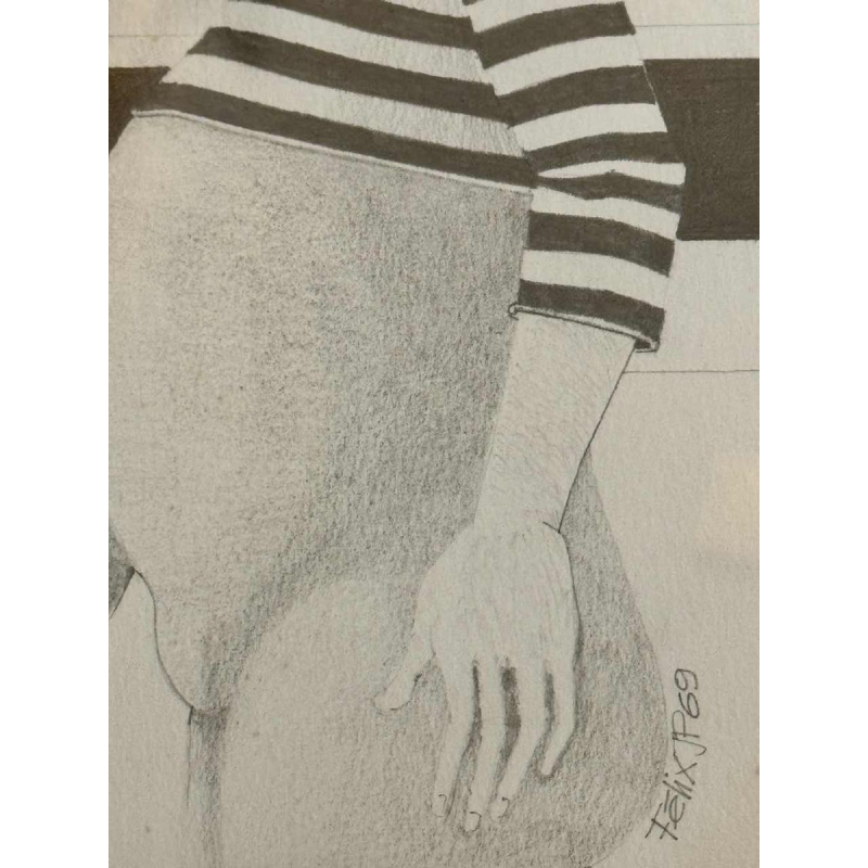 Jean-Pierre FELIX (1938-): « Les hommes bedonnants » dessin