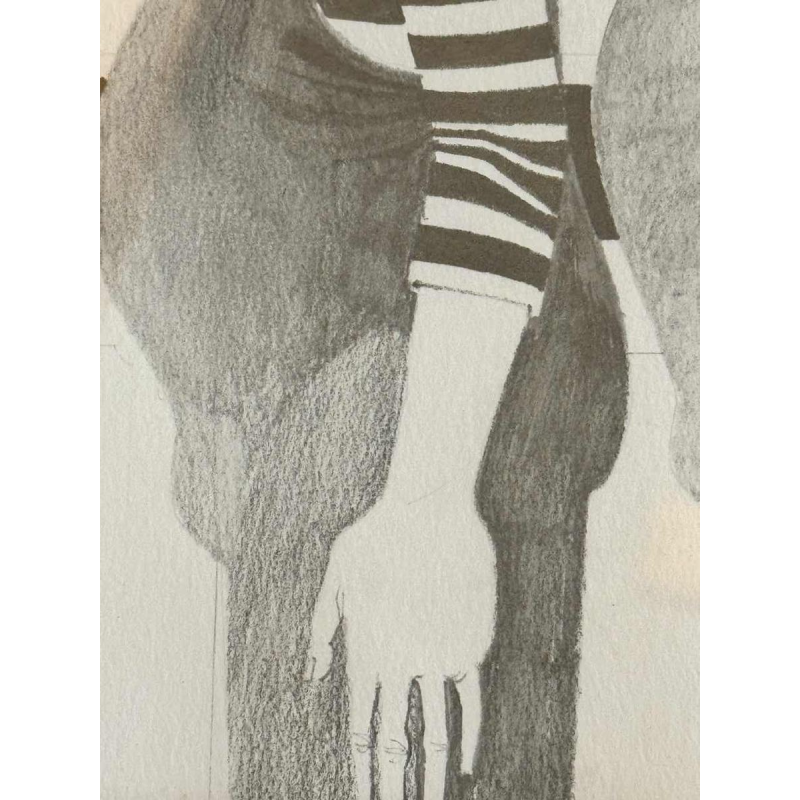 Jean-Pierre FELIX (1938-): « Les hommes bedonnants » drawing