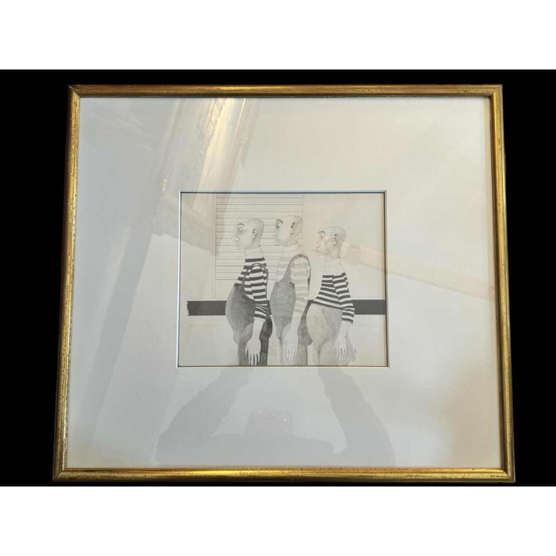 Jean-Pierre FELIX (1938-): «  Les hommes bedonnants » tekening