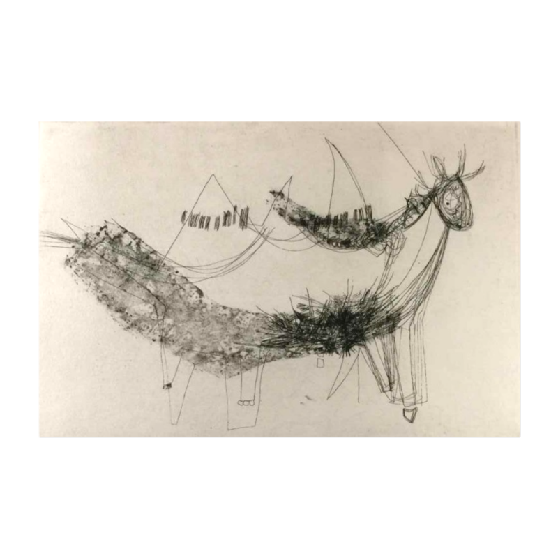 Anne Body " Anonyme du 20ème siècle " gravure expressionniste surréaliste 1965