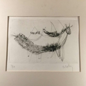 Anne Body " Anonyme du 20ème siècle " gravure expressionniste surréaliste 1965