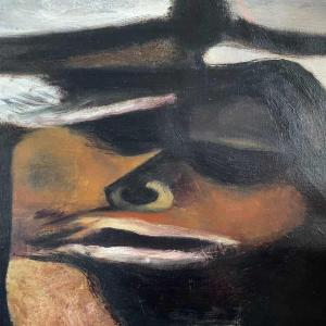 Luc PEROT (1922-1985): « Le baiser » 1963 hst