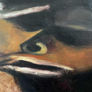 Luc PEROT (1922-1985): « Le baiser » 1963 hst