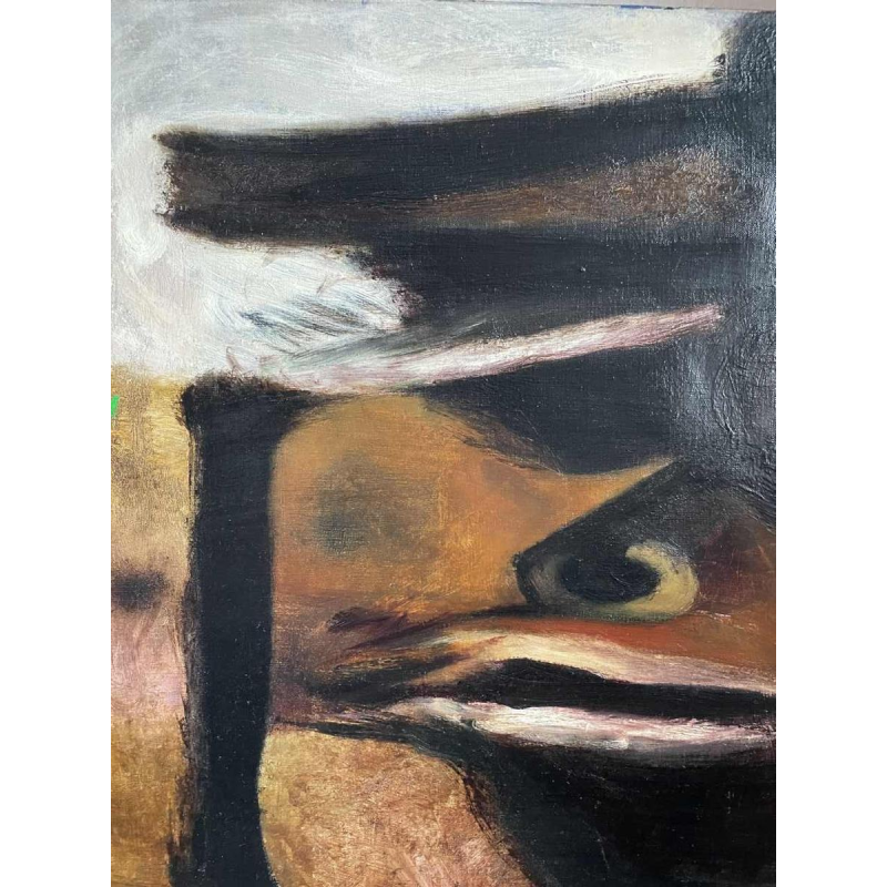 Luc PEROT (1922-1985): « Le baiser » 1963 hst