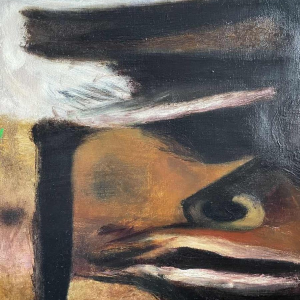 Luc PEROT (1922-1985): « Le baiser » 1963 hst