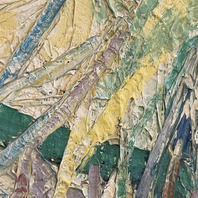 URBAIN HERREGODTS (90x92cm) Abstract Painting from 1962, Oil onPanel