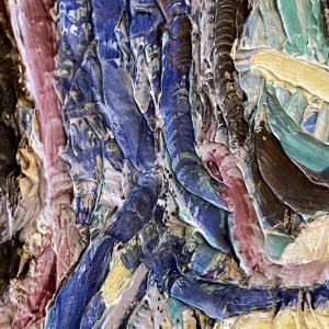 URBAIN HERREGODTS (90x92cm) Tableau Abstrait de 1962, Huile sur Panneau