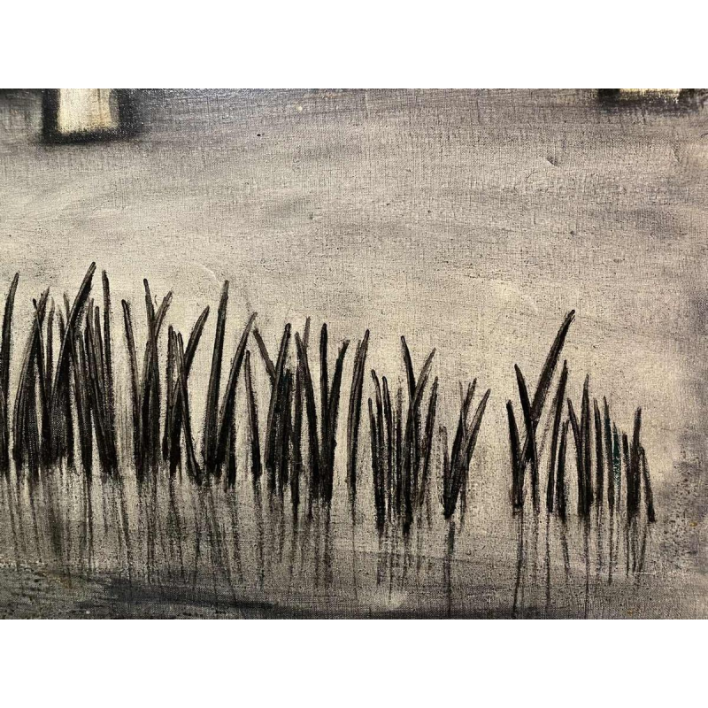 Nicole GRISARD (1938-) : « De Brug » 1965 olie/doek 54x73 cm