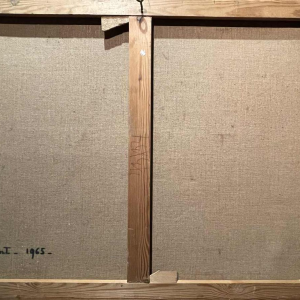 Nicole GRISARD (1938-) : « The Bridge » 1965 oil/canvas 54x73 cm