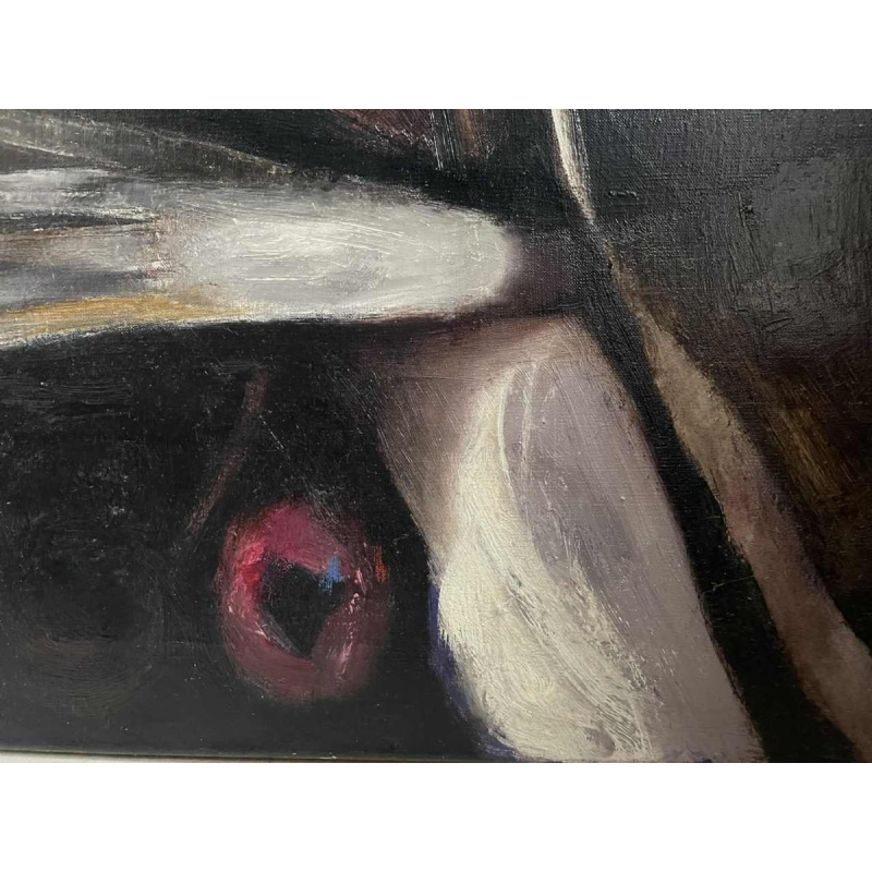 Luc PEROT (1922-1985): « Le baiser » 1963 hst