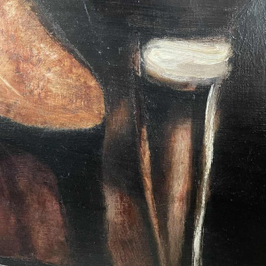 Luc PEROT (1922-1985): « Le baiser » 1963 hst