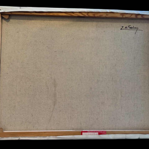 Ellen de TOMBAY " Spel en ontspanning aan zee “ schilderij olieverf op doek