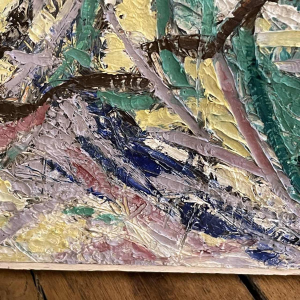 URBAIN HERREGODTS (90x92cm) Abstract Painting from 1962, Oil onPanel