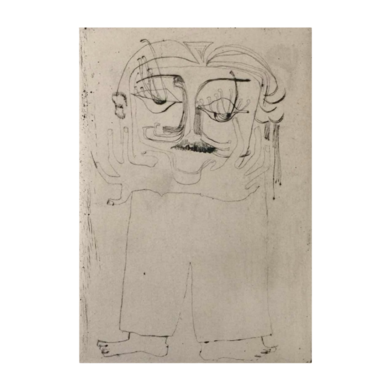 Anne Body " Quand on a perdu la tête " 1961, gravure sur papier, tirage 3/3