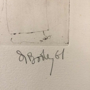 Anne Body " Toen we ons hoofd verloren " 1961, gravure papier, afdrukken 3/3