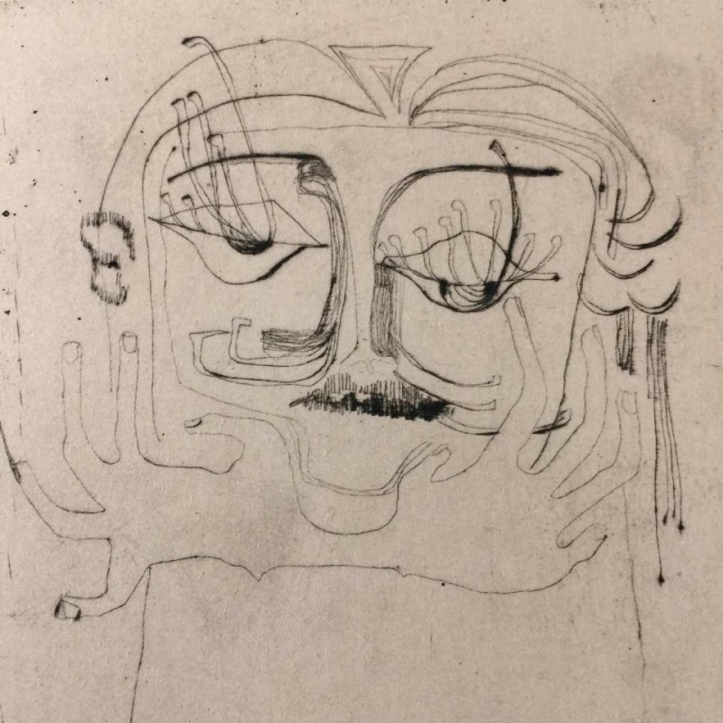 Anne Body " Toen we ons hoofd verloren " 1961, gravure papier, afdrukken 3/3