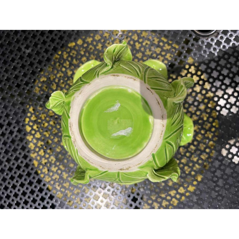 Jean ROGER (attributed) ceramic 'cabbage leaves' planter, circa 1950