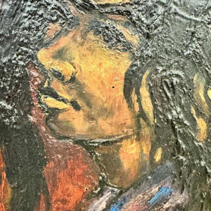 Olivier Henri BOSERET "De zigeuners" 1961 olieverf op hout