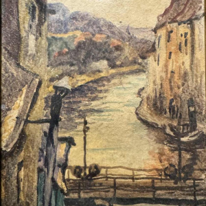 Albert DANDOY (1885-1977): « Namur - écluse et remorqueur sur la Sambre