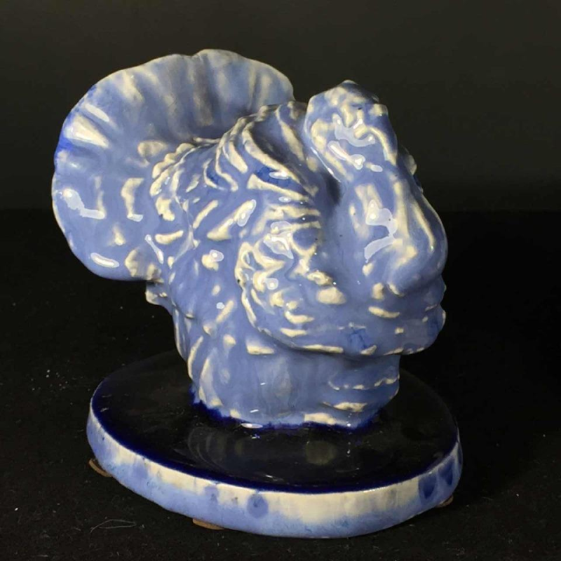 Domien Ingels voor CERAMAES, Keramisch dierbeeldhouwwerk, Blauw Turkije, 1930