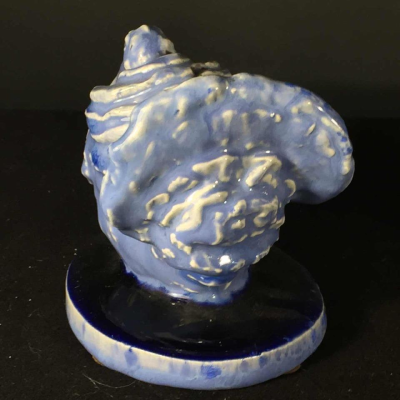 Domien Ingels for CERAMAES, Ceramic animal sculpture, Blue Turkey, circa 1930