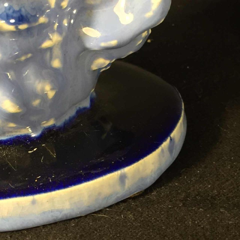 Domien Ingels pour CERAMAES, Sculpture animalière céramique, Dindon Bleu, 1930