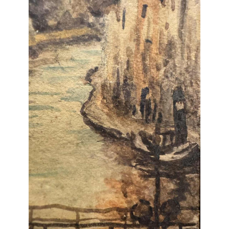 Albert DANDOY (1885-1977): « Namen - sluis en sleepboot op de Sambre »